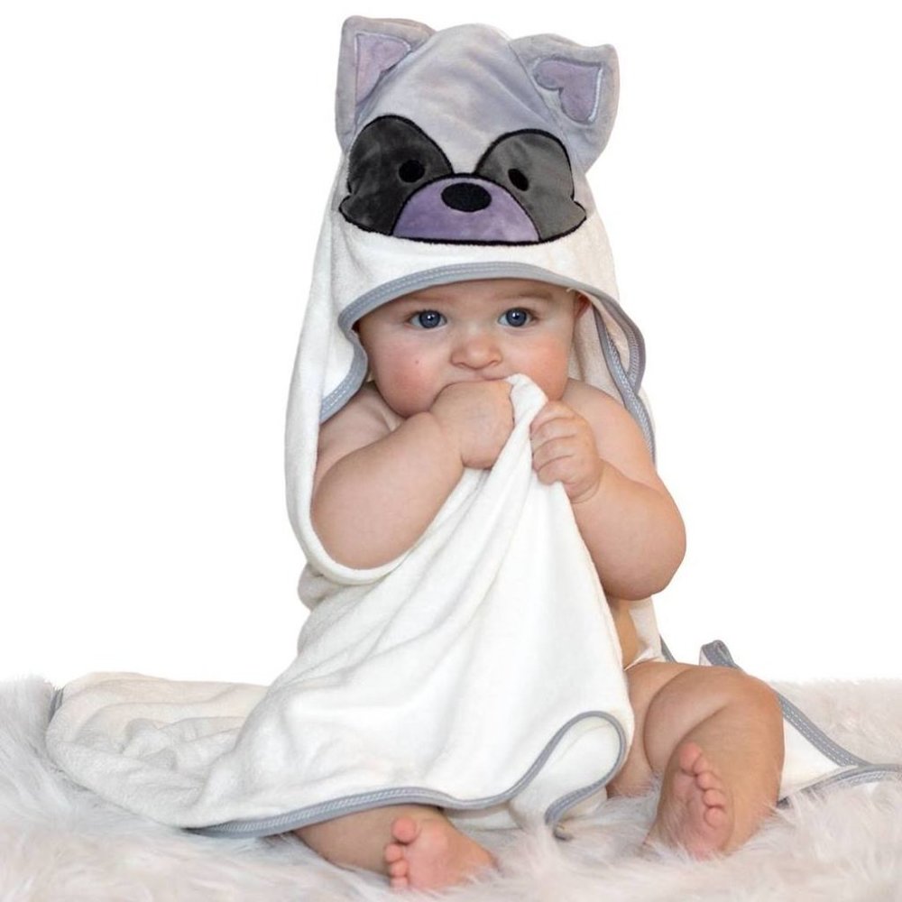 Woodland Raccoon Hooded Towel